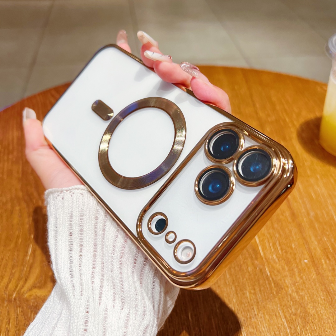 Luxury Plating Case - Luxury Plating Clear Magnetic For Magsafe