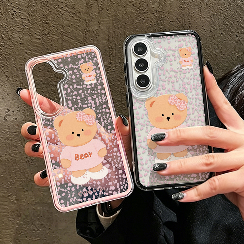 Phone Cases Galaxy S24 - Cute Bear Two-in-one Phone Case For