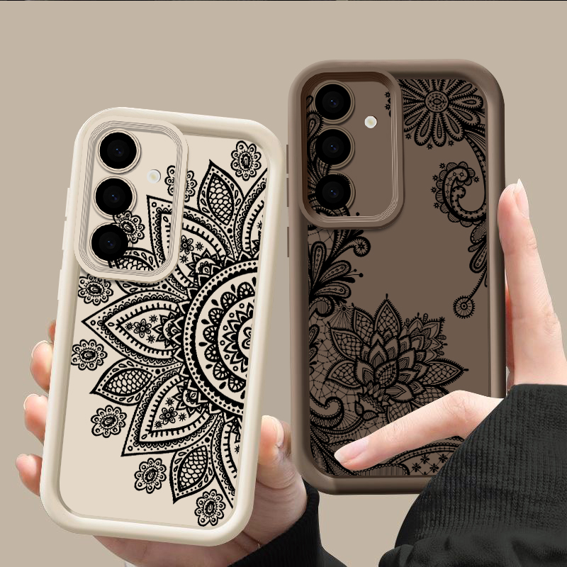 Retro Flower Totem Pattern Cas - Phone Cases A14 Samsung ulasan dan harga
