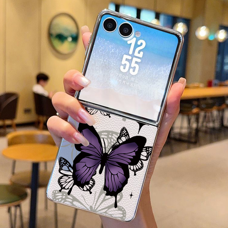 Purple Butterfly PU Leather Ph - Phone Cases Z Fold 6 ulasan dan harga