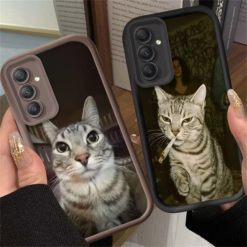 Trendy Cat Smoking Phone Case  - Phone Cases A14 Samsung ulasan dan harga