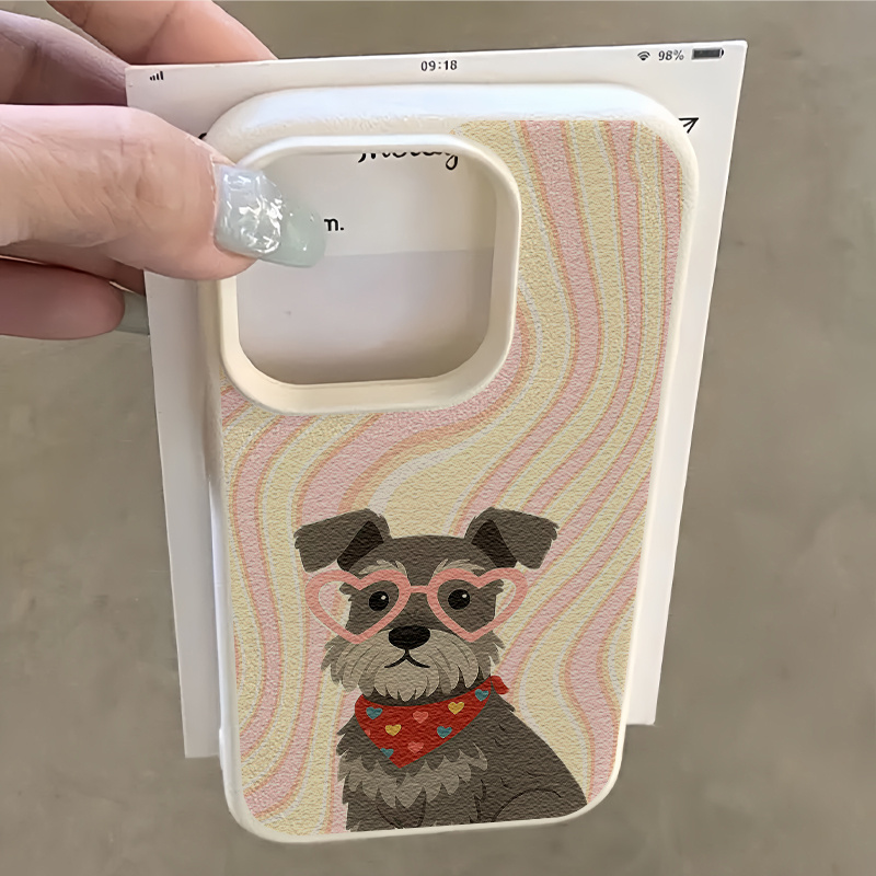 Adorable Heart‑Glasses Schnauz - Phone Cases Aesthetic ulasan dan harga