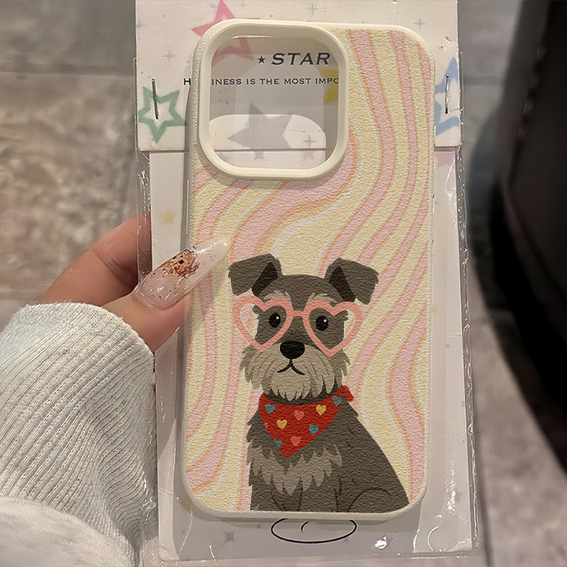 Adorable Heart‑Glasses Schnauz - Phone Cases Aesthetic ulasan dan harga