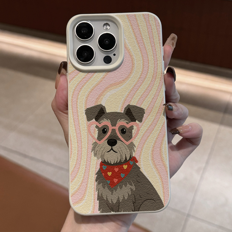 Adorable Heart‑Glasses Schnauz - Phone Cases Aesthetic ulasan dan harga