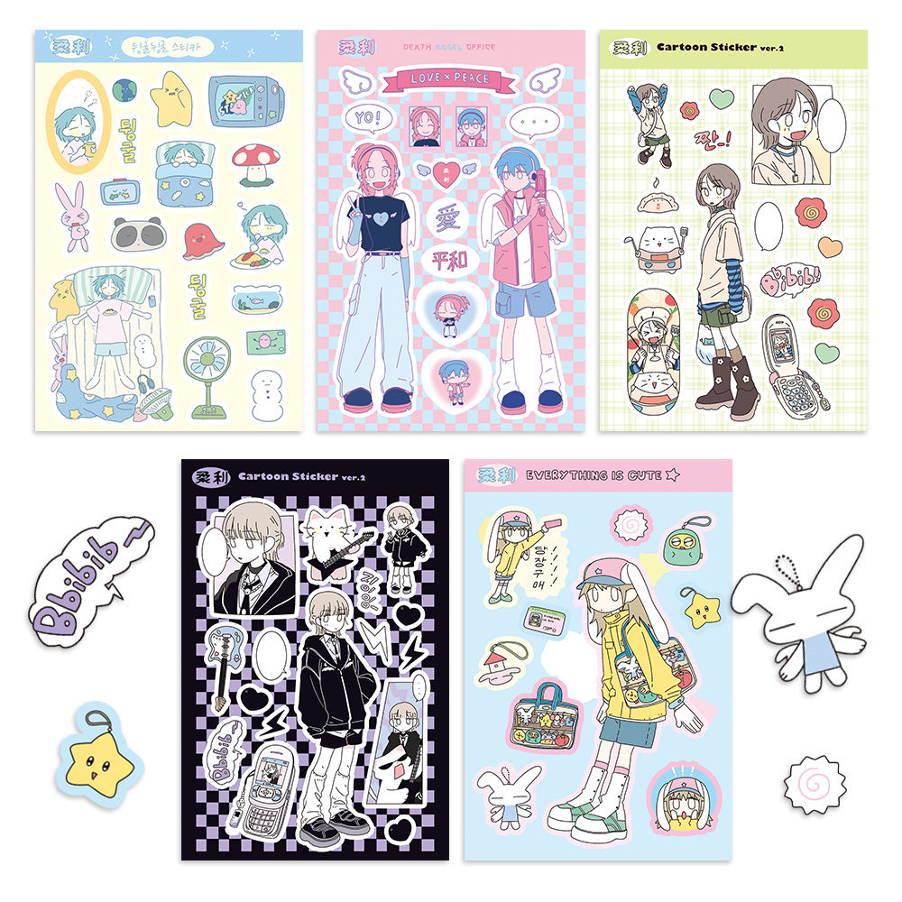 1/5 Pcs Rou Li 2 Character Sti - Phone Cases Wholesale ulasan dan harga