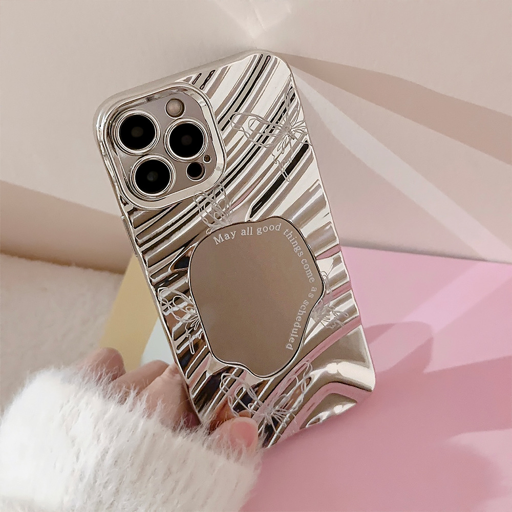 Luxury Silver Wavy Plating Mak - Luxury Plating Case ulasan dan harga