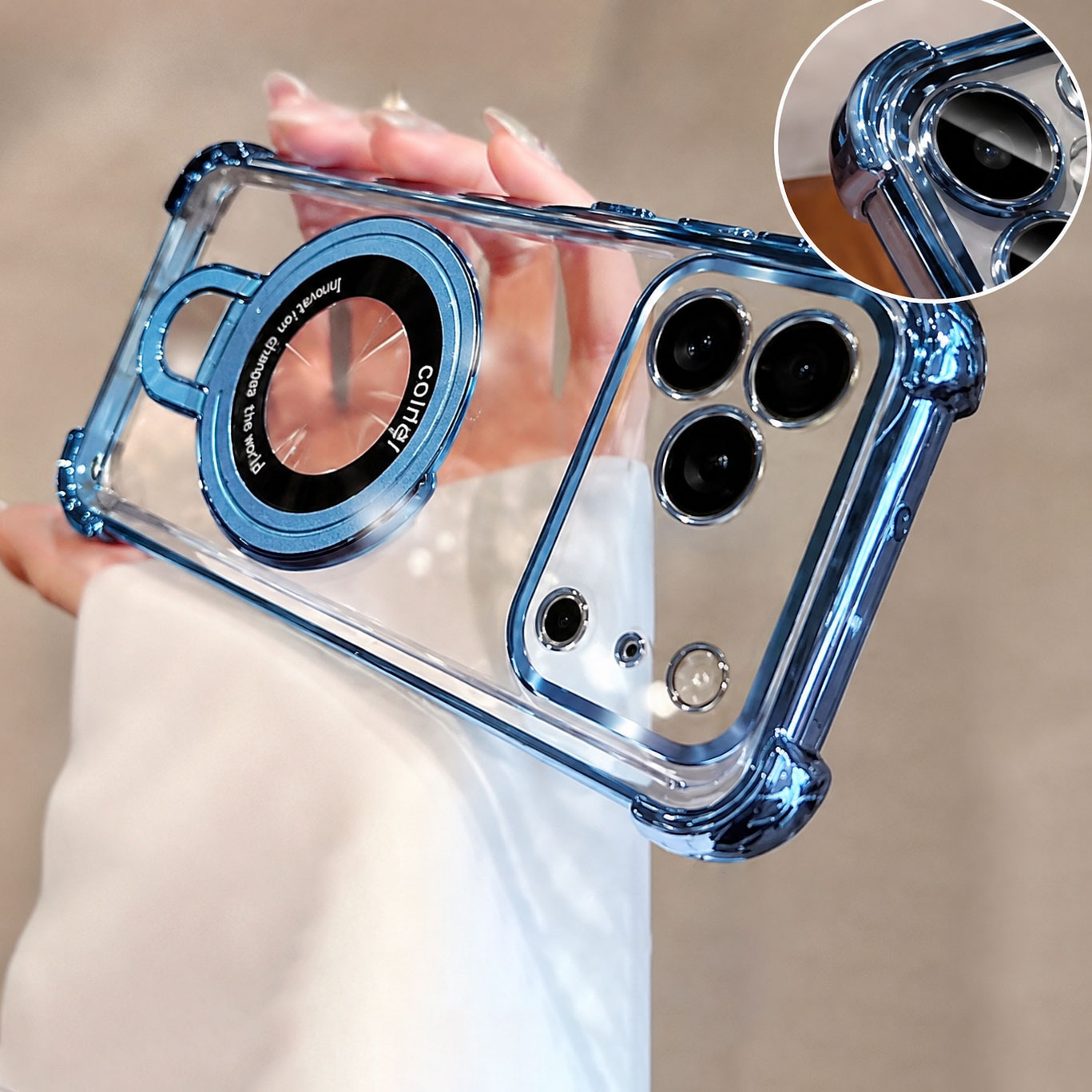 Luxury Clear  Plating Phone Ca - Luxury Plating Case ulasan dan harga