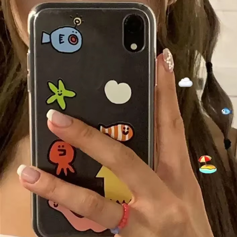 Ins Kawaii Ocean Creatures Cut - Phone Cases Xr Cute ulasan dan harga
