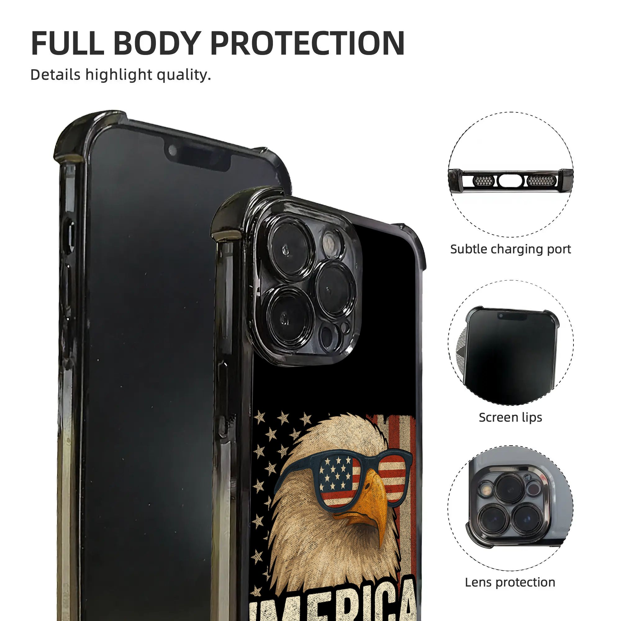 American Flag Patriotic Bald E - Phone Cases Usa ulasan dan harga