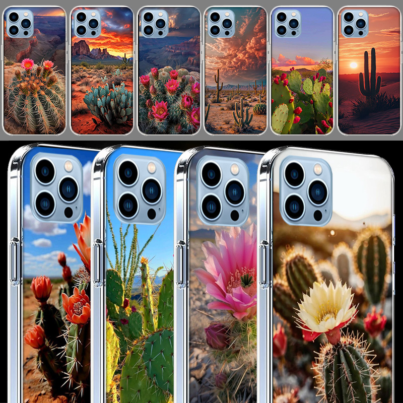 Picturesque Desert With Cacti  - Phone Cases Com ulasan dan harga