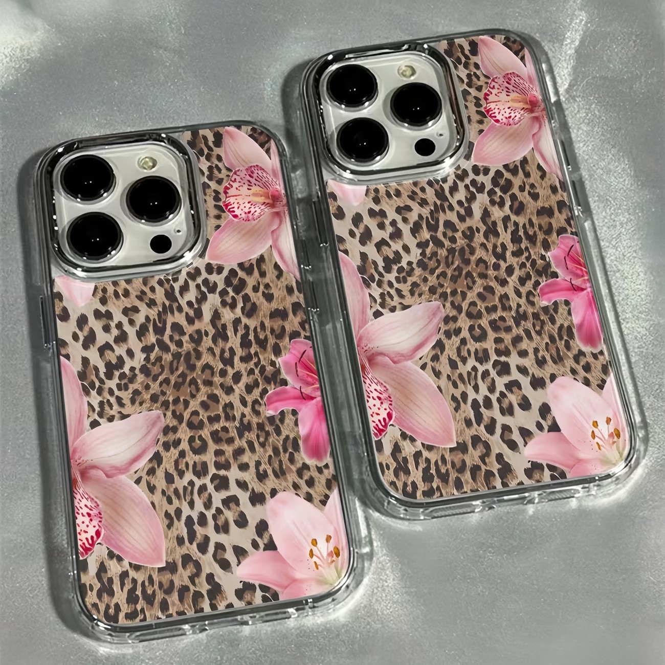 Leopard Print Lily Flower Tran - Phone Cases Aesthetic ulasan dan harga