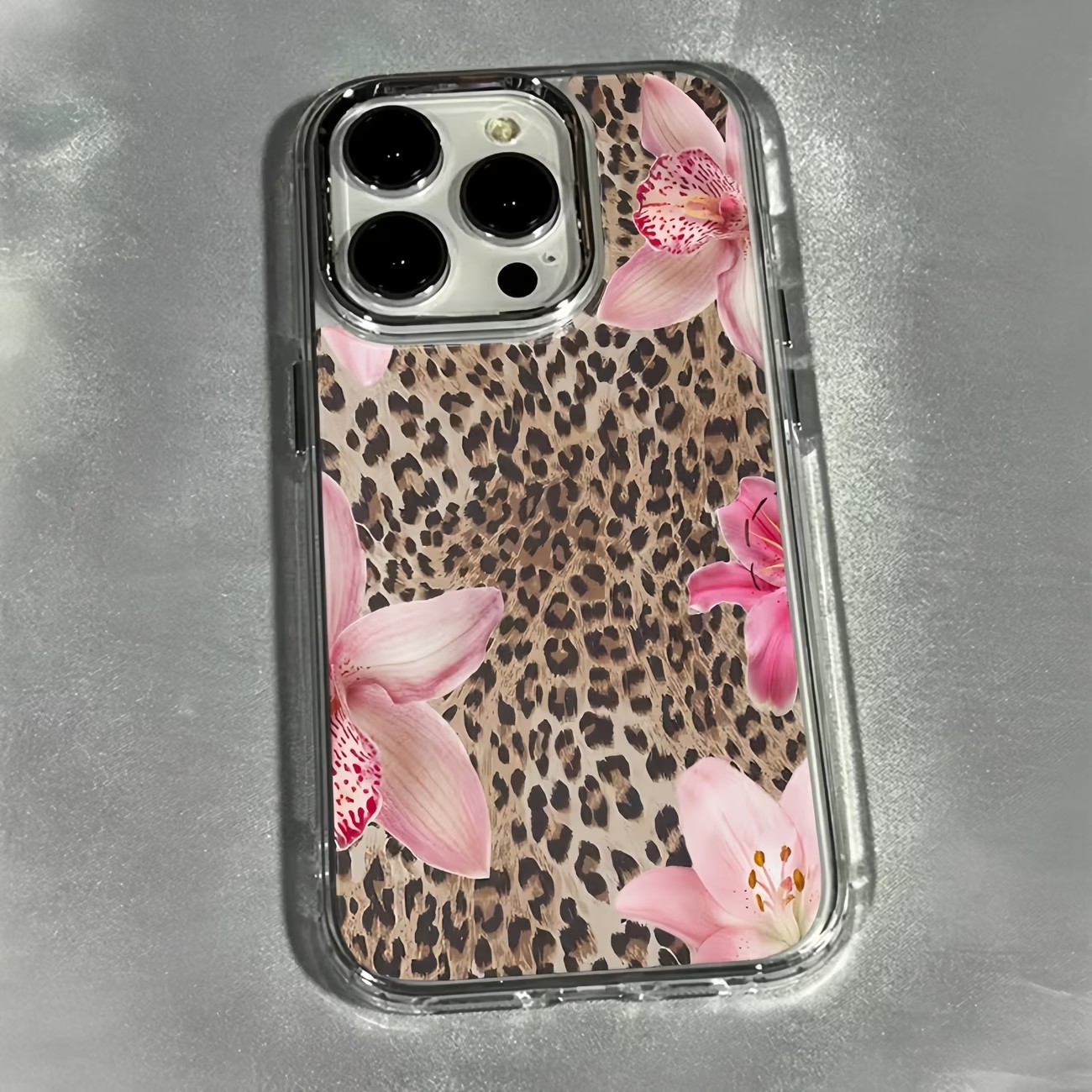 Leopard Print Lily Flower Tran - Phone Cases Aesthetic ulasan dan harga