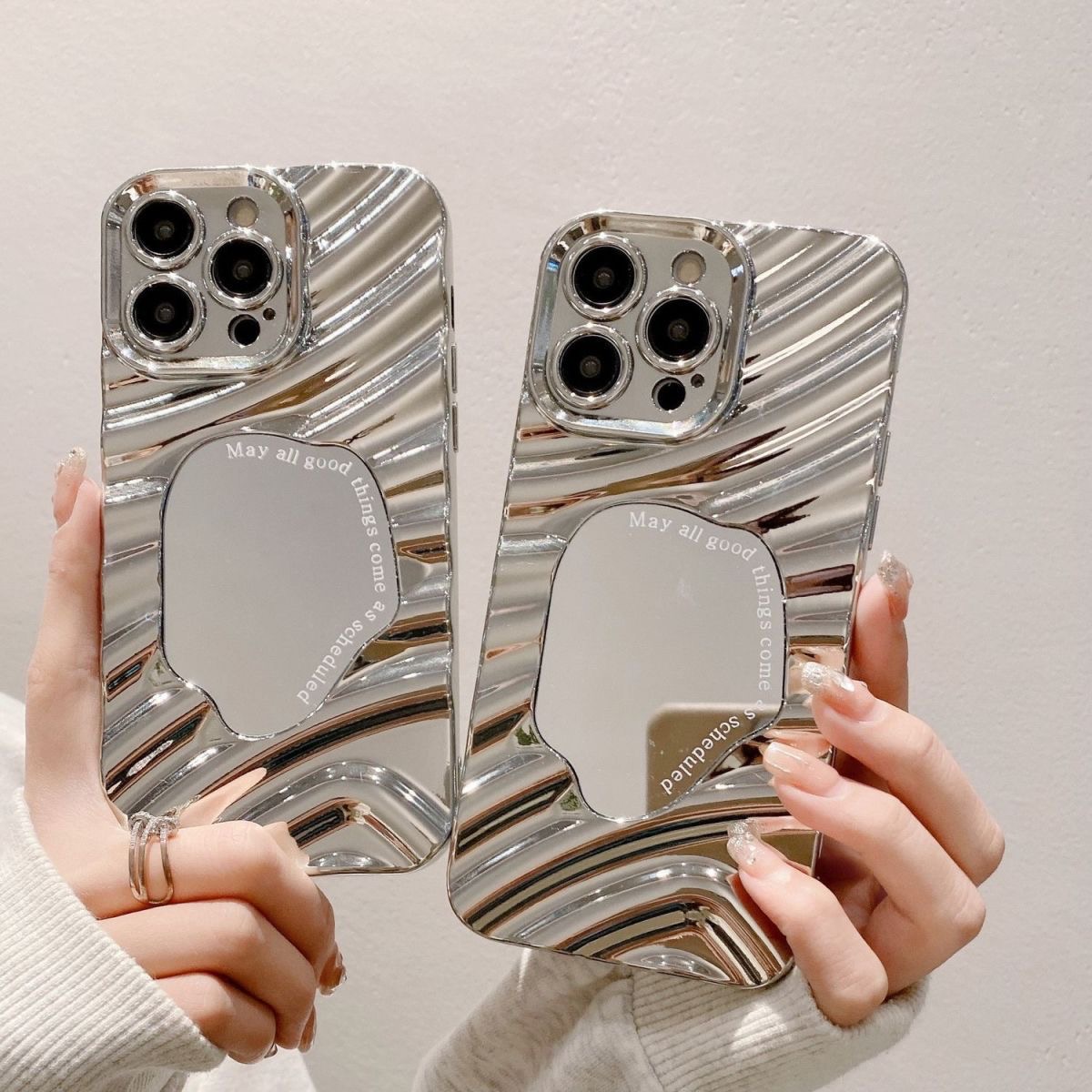 Luxury Plating Mirror Wavy Pho - Luxury Plating Case ulasan dan harga