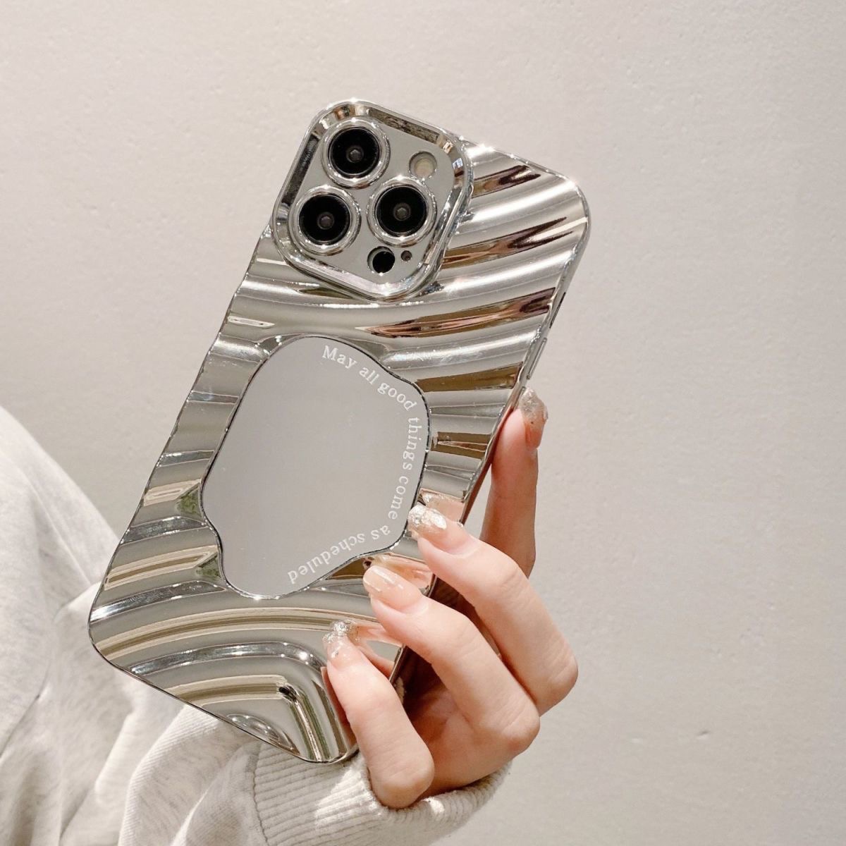Luxury Plating Mirror Wavy Pho - Luxury Plating Case ulasan dan harga