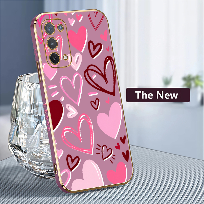 Luxury Colorful Heart Phone Ca - Luxury Plating Case ulasan dan harga