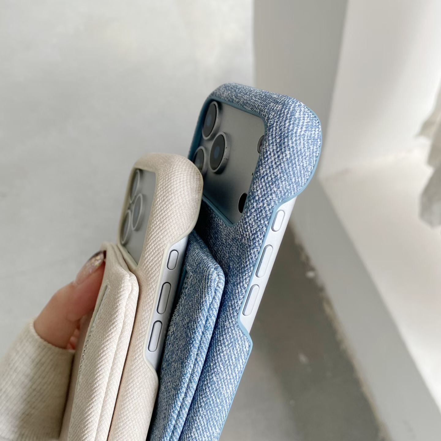 Jeans zipper money wallet card - Phone Cases With Wallet ulasan dan harga