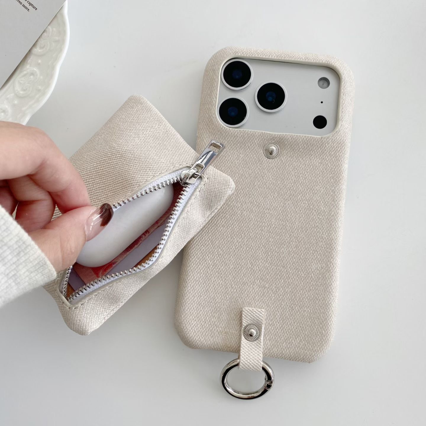 Jeans zipper money wallet card - Phone Cases With Wallet ulasan dan harga