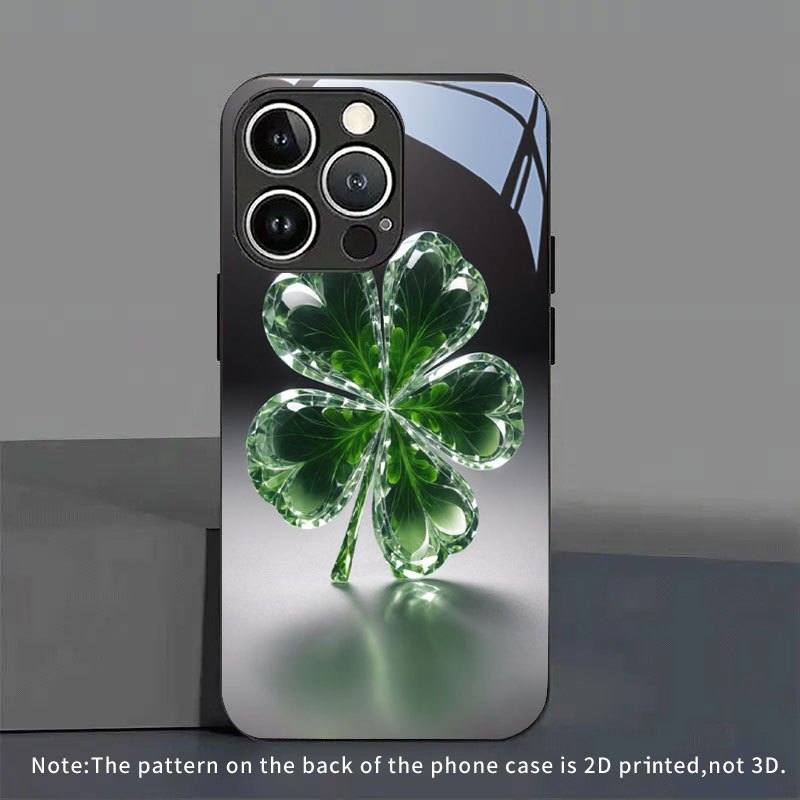 Sparkly Crystal‑Four‑Leaf‑Clov - Phone Cases Aesthetic ulasan dan harga