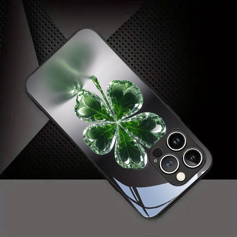 Sparkly Crystal‑Four‑Leaf‑Clov - Phone Cases Aesthetic ulasan dan harga