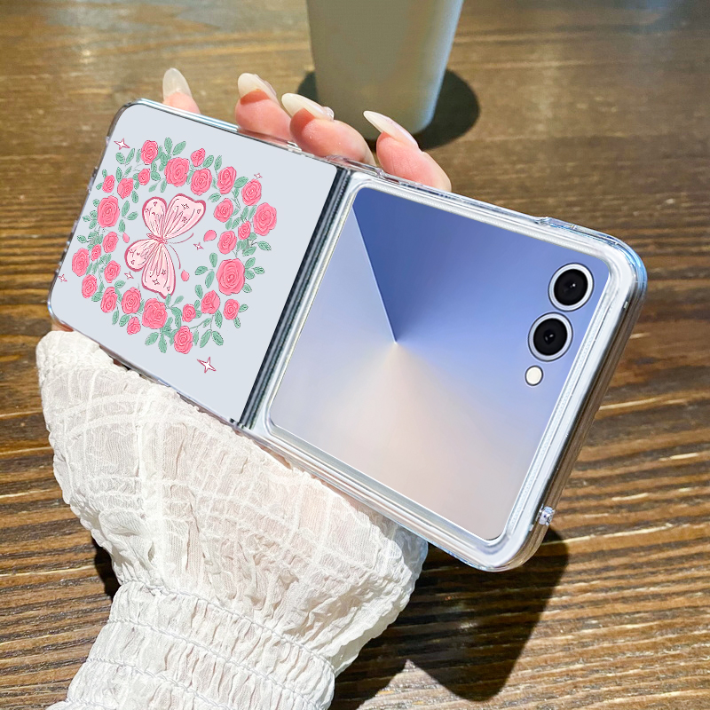 Pink Flowers Pattern Phone Cas - Phone Cases Z Fold 6 ulasan dan harga
