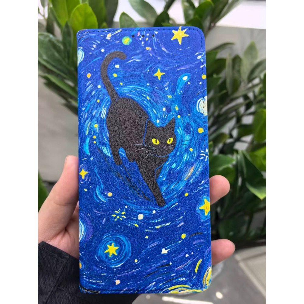 Painted Magnetic Flip Leather  - Phone Cases Galaxy S24 ulasan dan harga