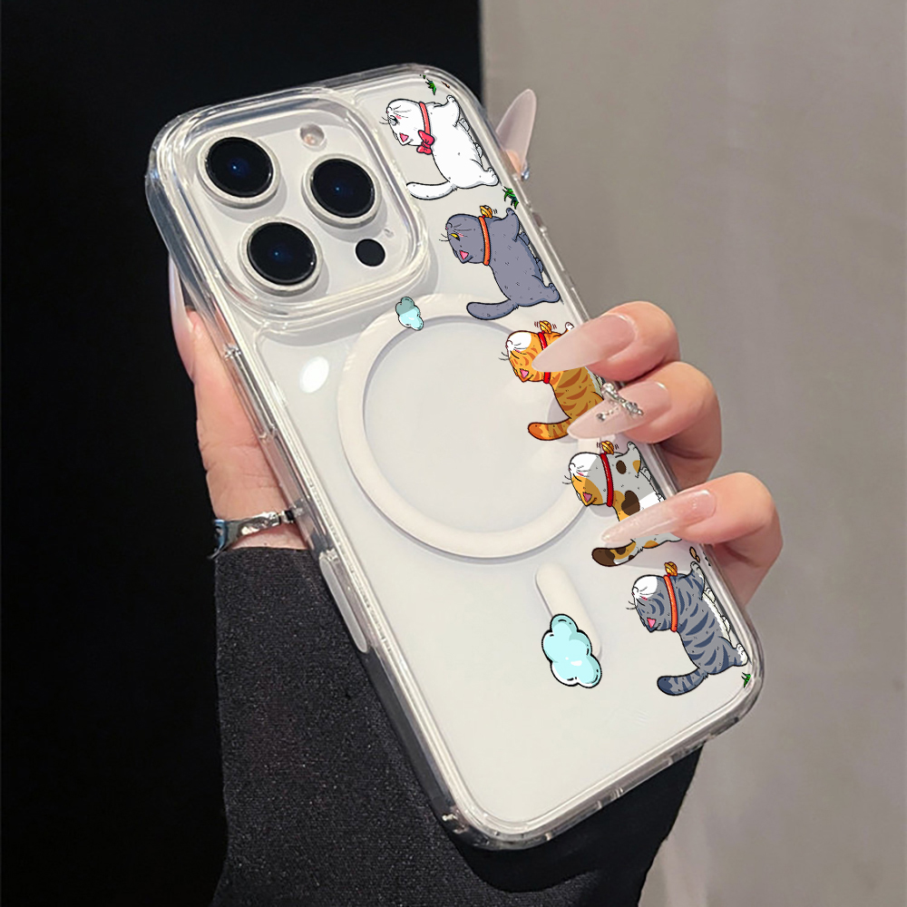 Cute Cartoon Cat Clear Phone C - Phone Cases Cute Iphone 13 ulasan dan harga