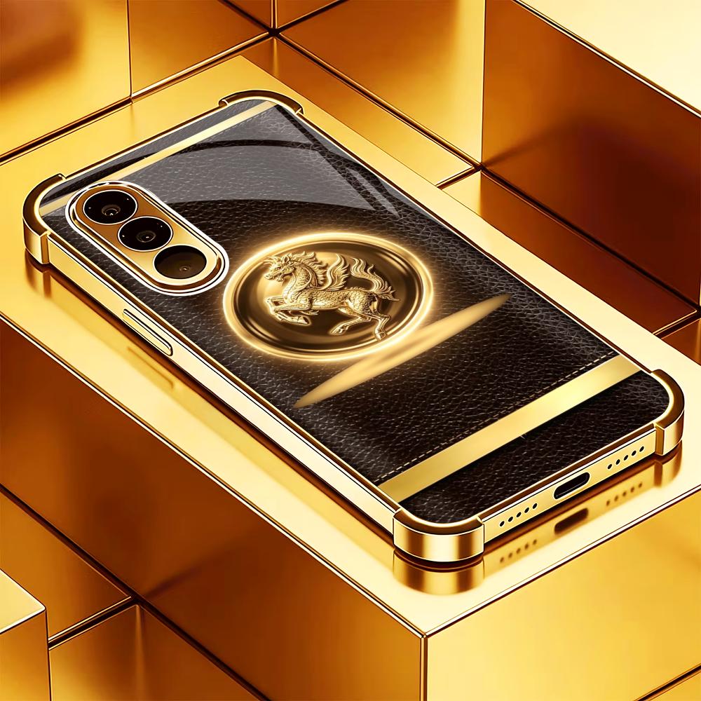 High-end Brown gold horse phon - Phone Cases Quad Lock ulasan dan harga