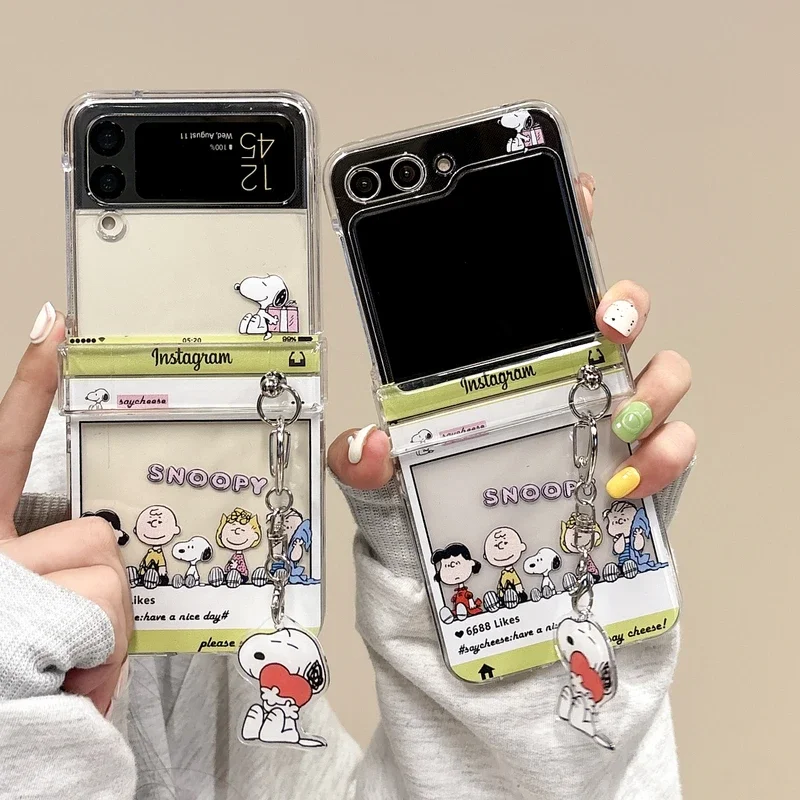 Cute Cartoon Snoopy Charlie Br - Phone Cases Z Flip 6 ulasan dan harga