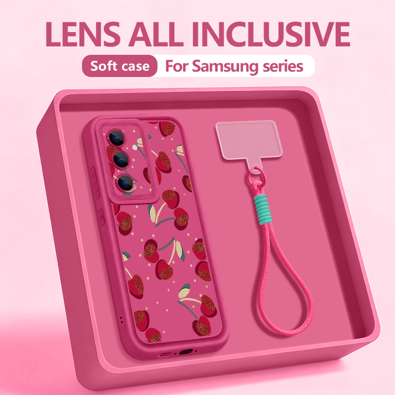 Little Cherry Pattern Lanyard  - Phone Cases With Loop ulasan dan harga