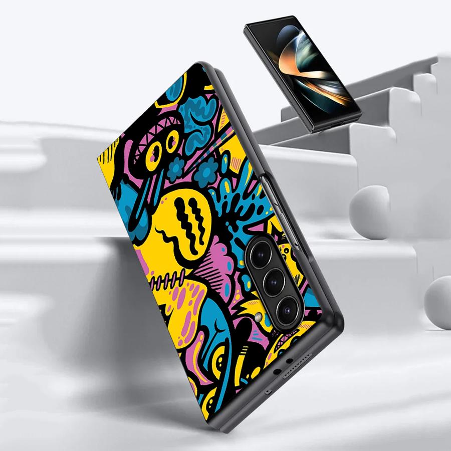 Cartoon Graffiti Design Case f - Phone Cases Z Fold 6 ulasan dan harga