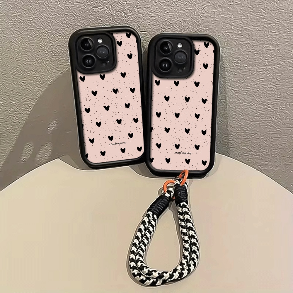 Ink Splattered Black Heart Han - Phone Cases With Loop ulasan dan harga
