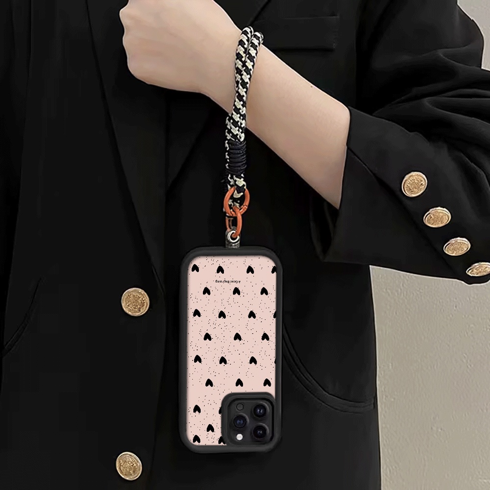 Ink Splattered Black Heart Han - Phone Cases With Loop ulasan dan harga