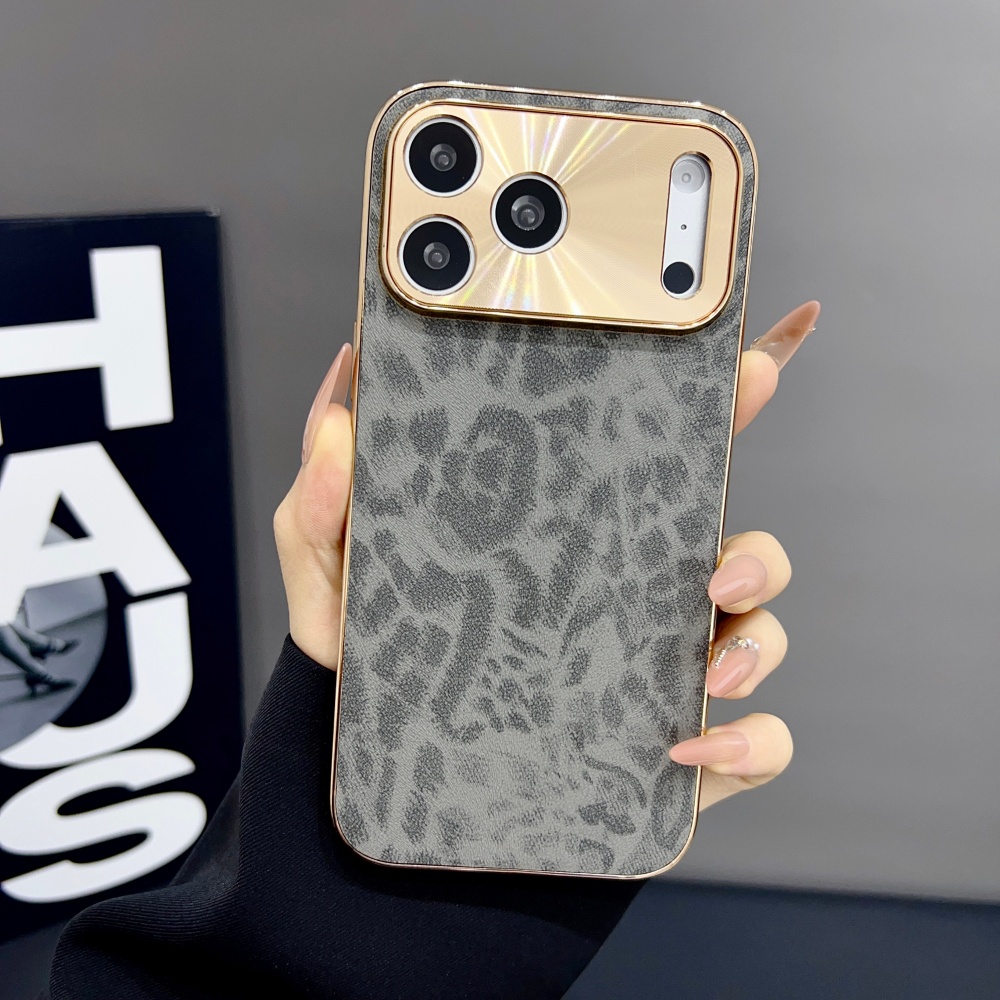 Luxury Matte PU Leopard Print  - Luxury Plating Case ulasan dan harga