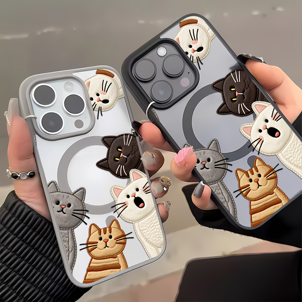 Cute Faux Embroidery Cat Phone - Phone Cases Cute Iphone 13 ulasan dan harga