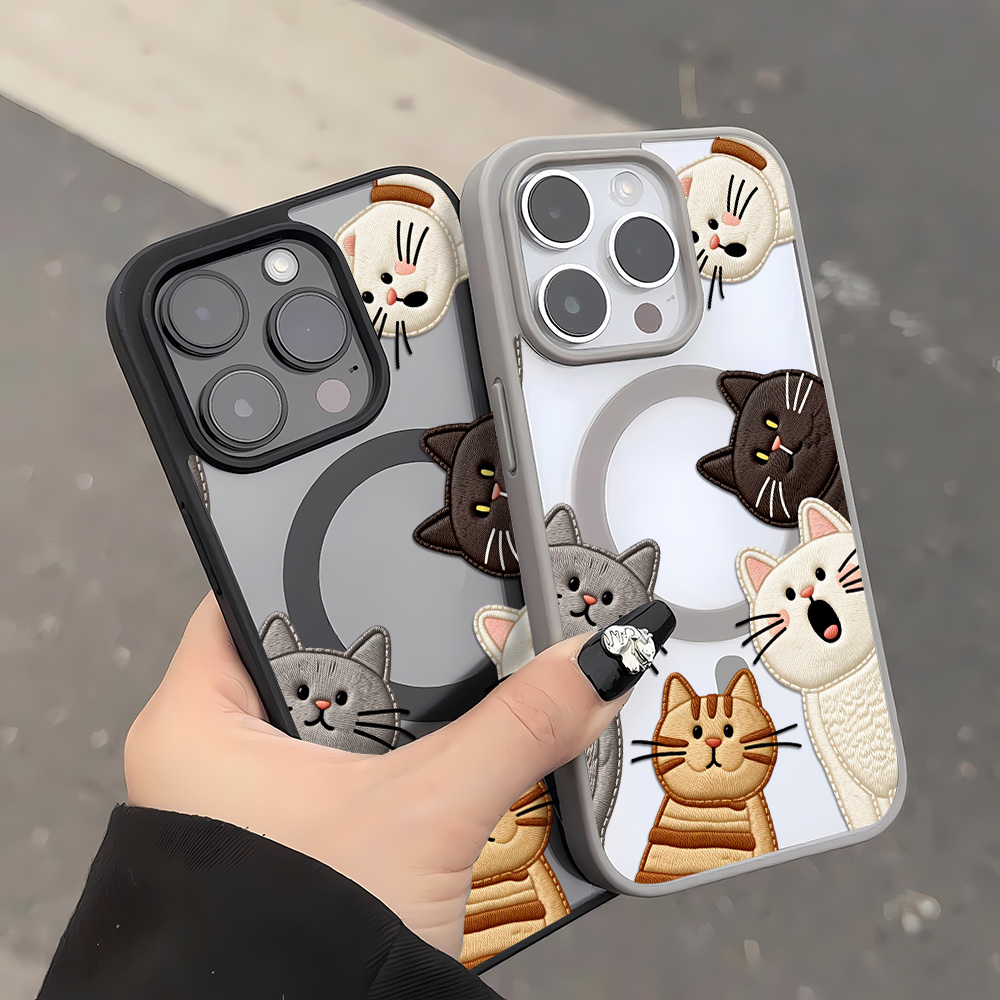 Cute Faux Embroidery Cat Phone - Phone Cases Cute Iphone 13 ulasan dan harga