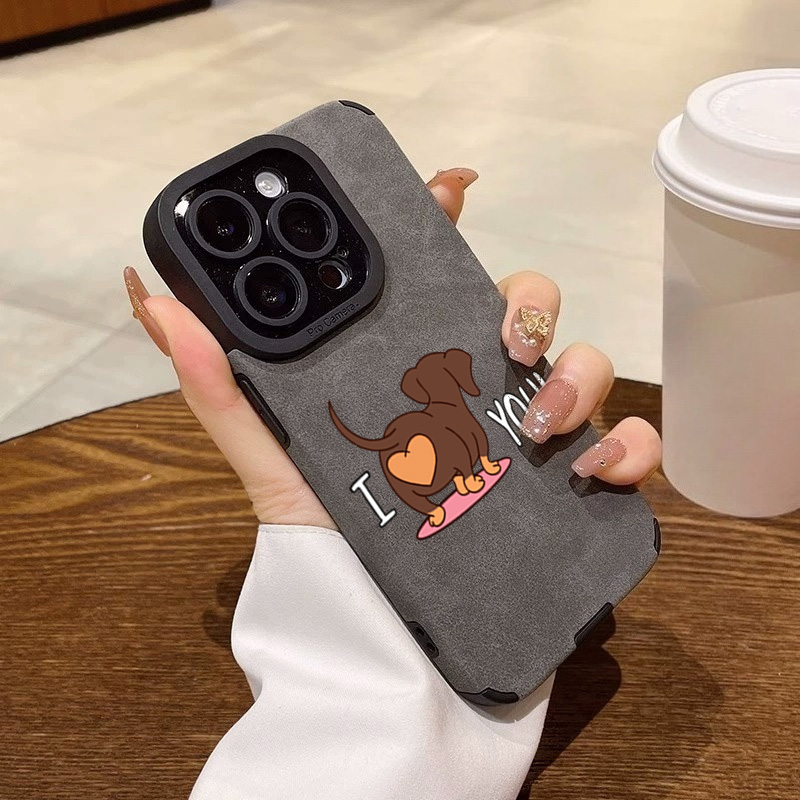 Cute Dachshund Heart Print Pho - Phone Cases Xr Cute ulasan dan harga